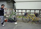 榊原温泉口駅9時集合、東京からシクロツーリスト誌田村編集長も
