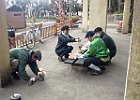 お昼の後は千鳥橋公園でコーヒータイム